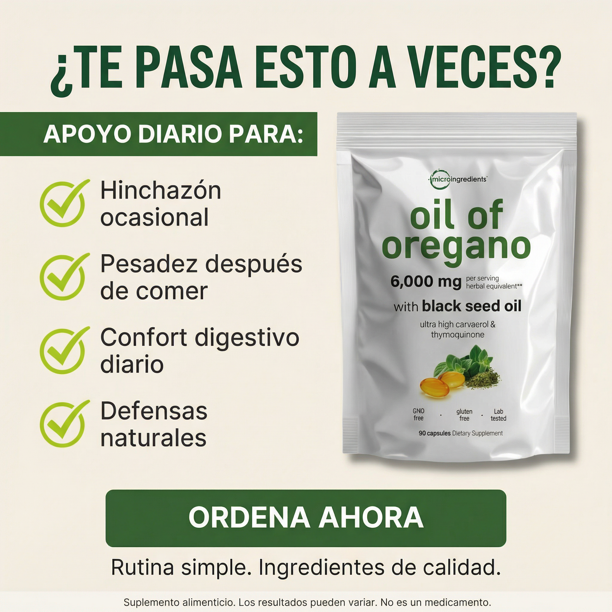 Oil Oregano/Aceite de Orégano 6.000 MG